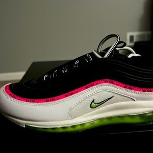 Brand new Nike Air Max 97. Right out of the box shoes size 8.5 eight and a half